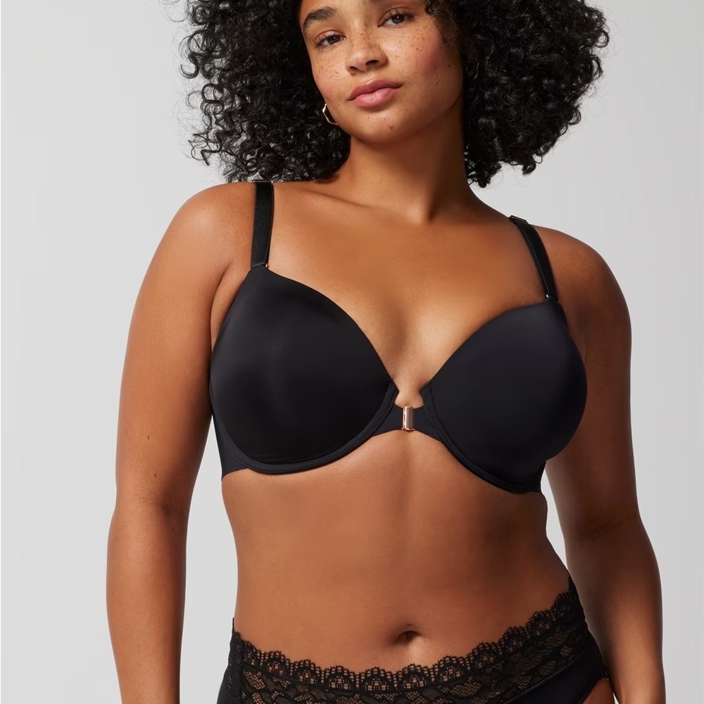 Soma vanishing 360 bra, front close, black, size 36DDD